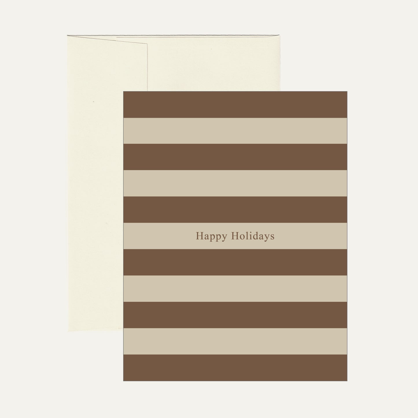 Holiday Greeting Card - Bengal Stripe Tan/Brown