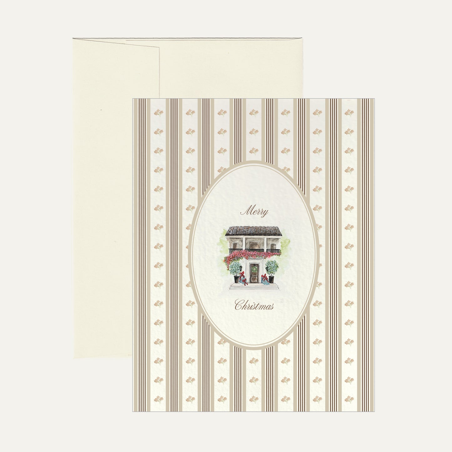 Holiday Greeting Card - Floral Print/LA Home