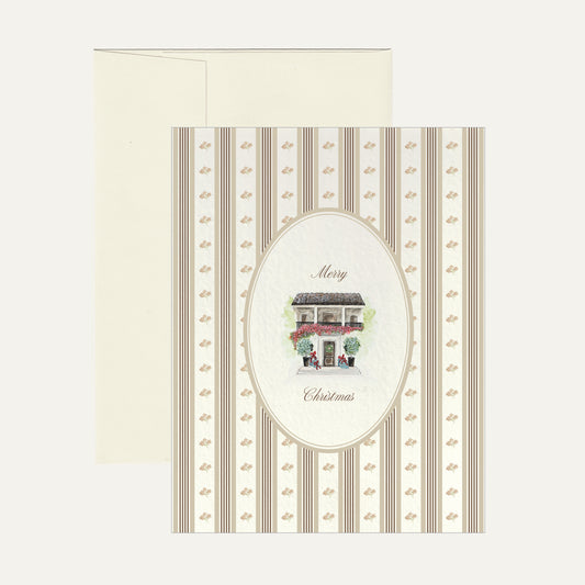 Holiday Greeting Card - Floral Print/LA Home